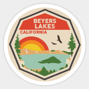 Beyers Lakes California Colorful Scene Sticker